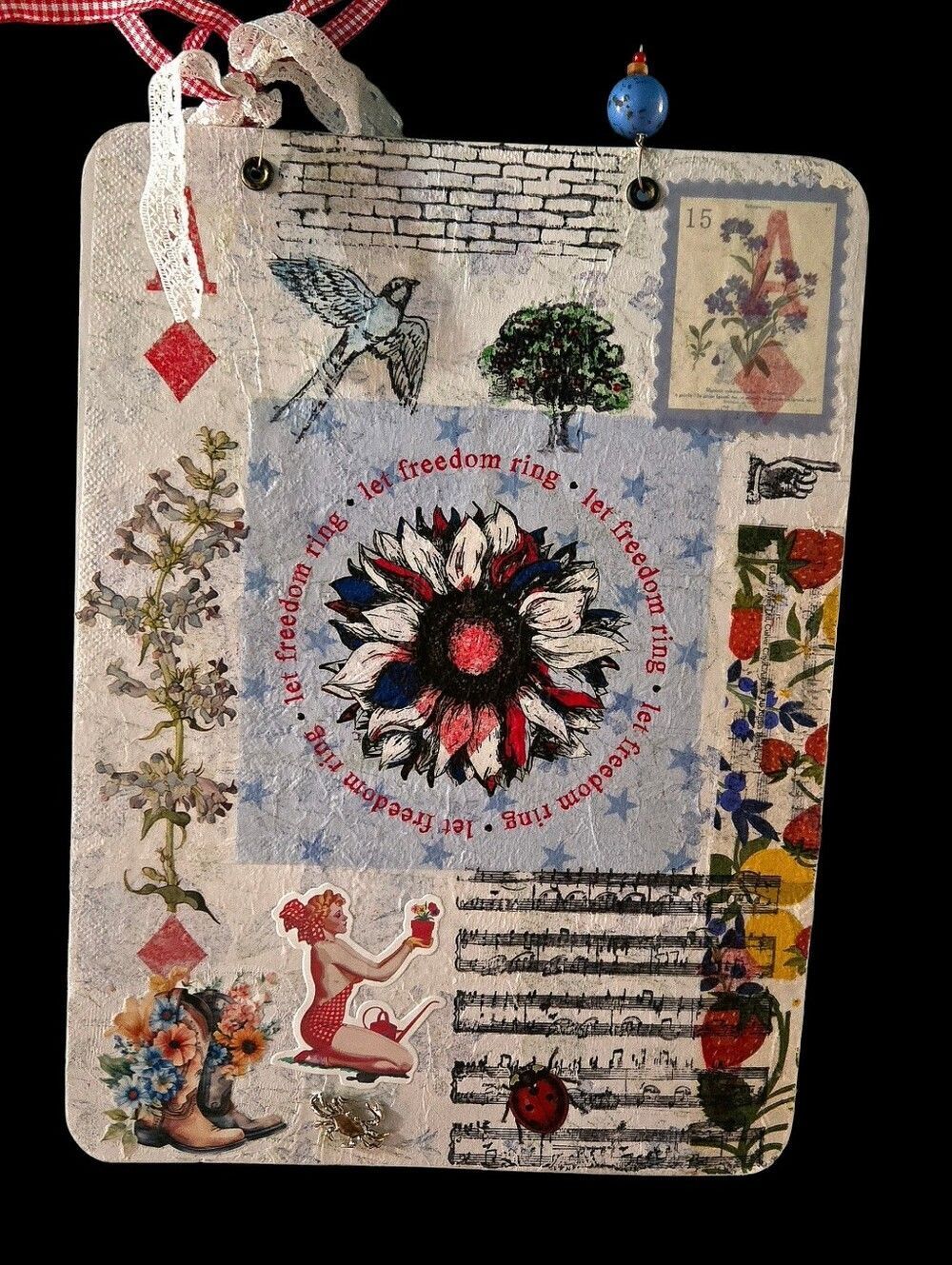 "5/$40"โLg Artist Trading Card Ace Playing Card, Ameicauna Summer Theme Wall Art